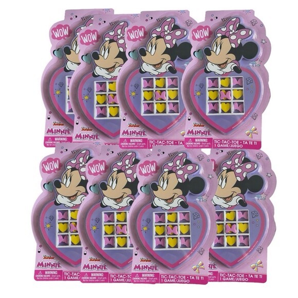 Lot of 8 Minnie Mouse Tic Tac Toe Games Disney Junior Party Favors NEW - Picture 1 of 2
